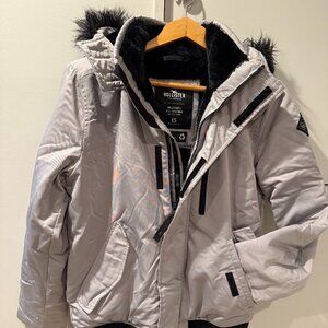 Men's Hollister Faux Fur Trim Zip-Up Bomber Jacket